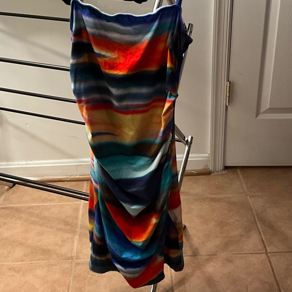 SHEIN Sky Blue and White tight dress